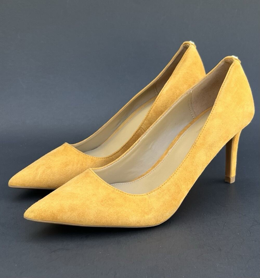 Michael Kors Suede Pointed-Toe Yellow Pumps Women's Size 6 US
